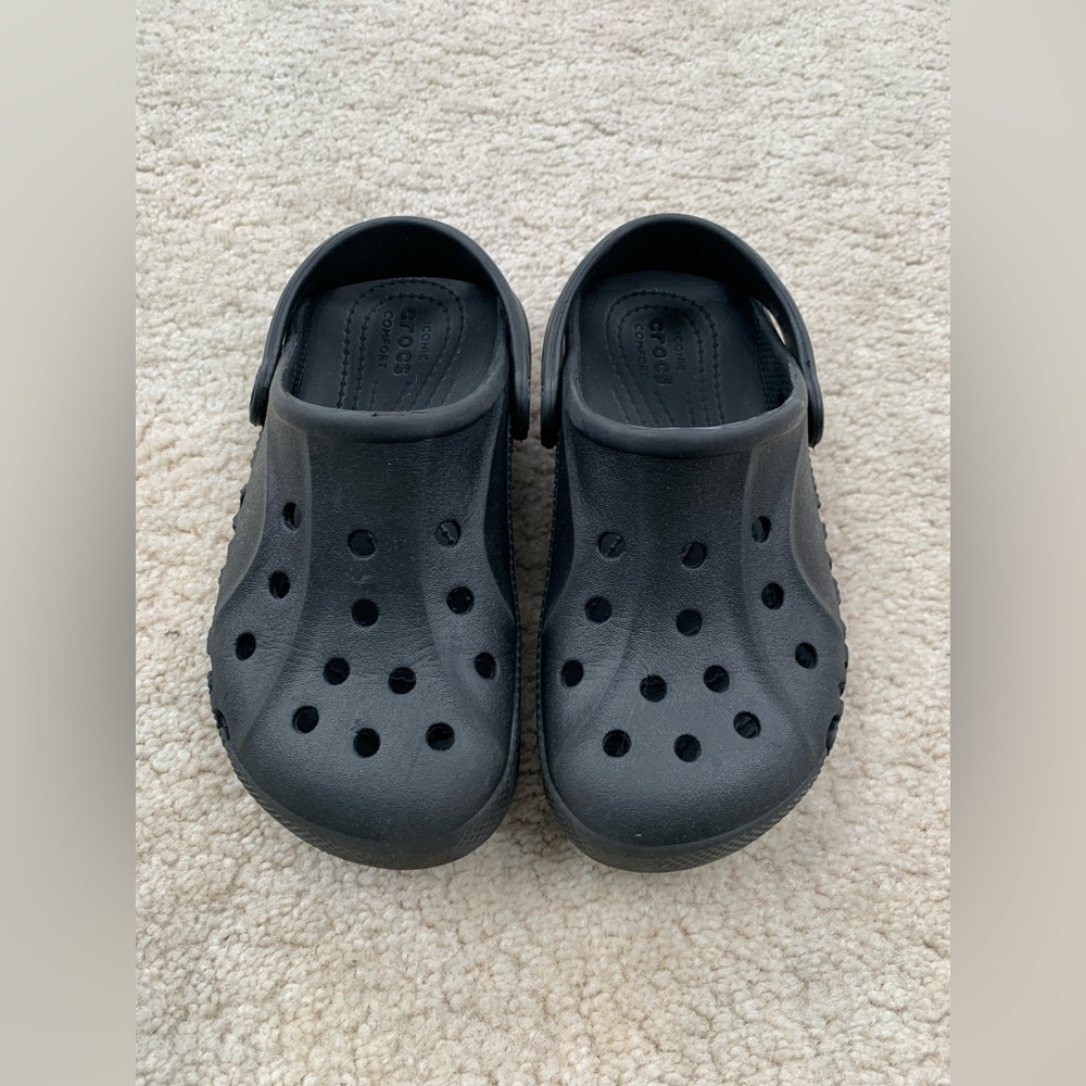 Crocs Little Kid Size 13 / C13 Black Baya Clogs Slip On Sandals - Picture 2 of 6
